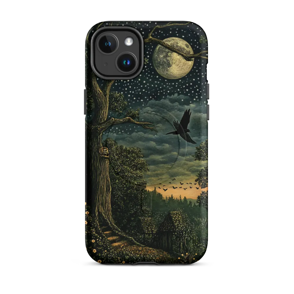 Mystical Nightscape Under the Full Moon | Phone Case |  14 Plus | MagSafe® Tough Case | Matte