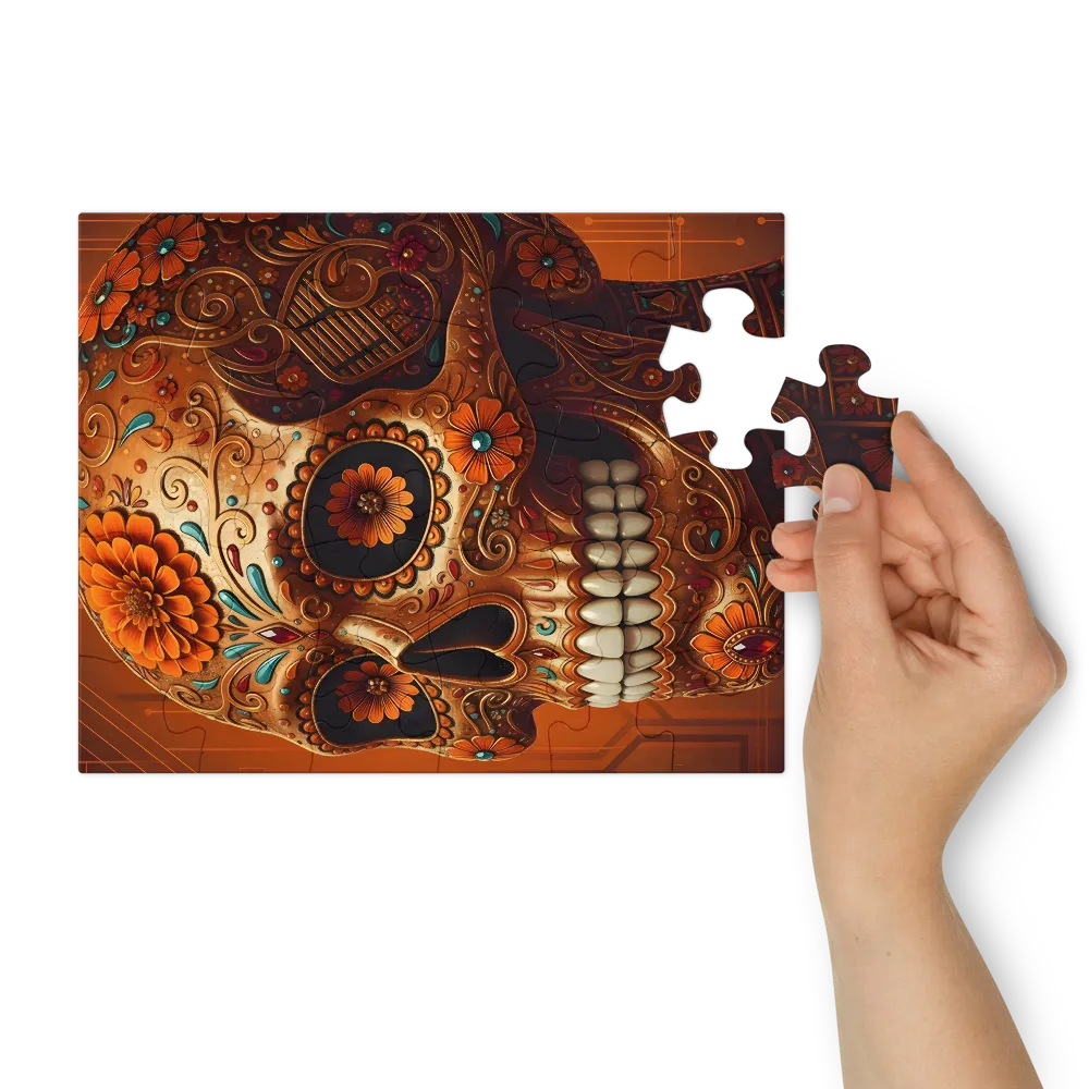 Marigold Calavera 
 Jigsaw Puzzle in Tin Box