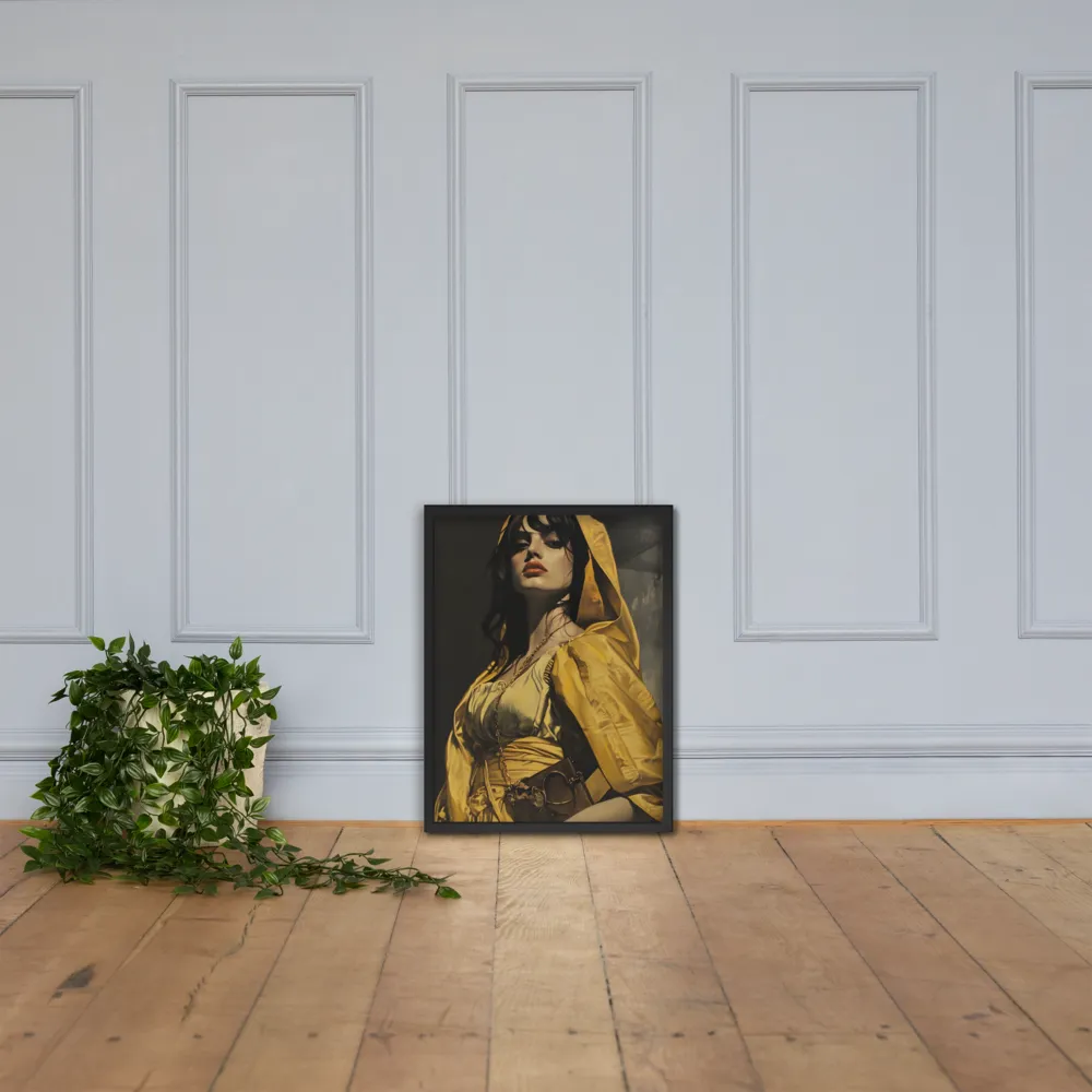 Veiled Confidence | Poster with Black Frame | 18″×24″