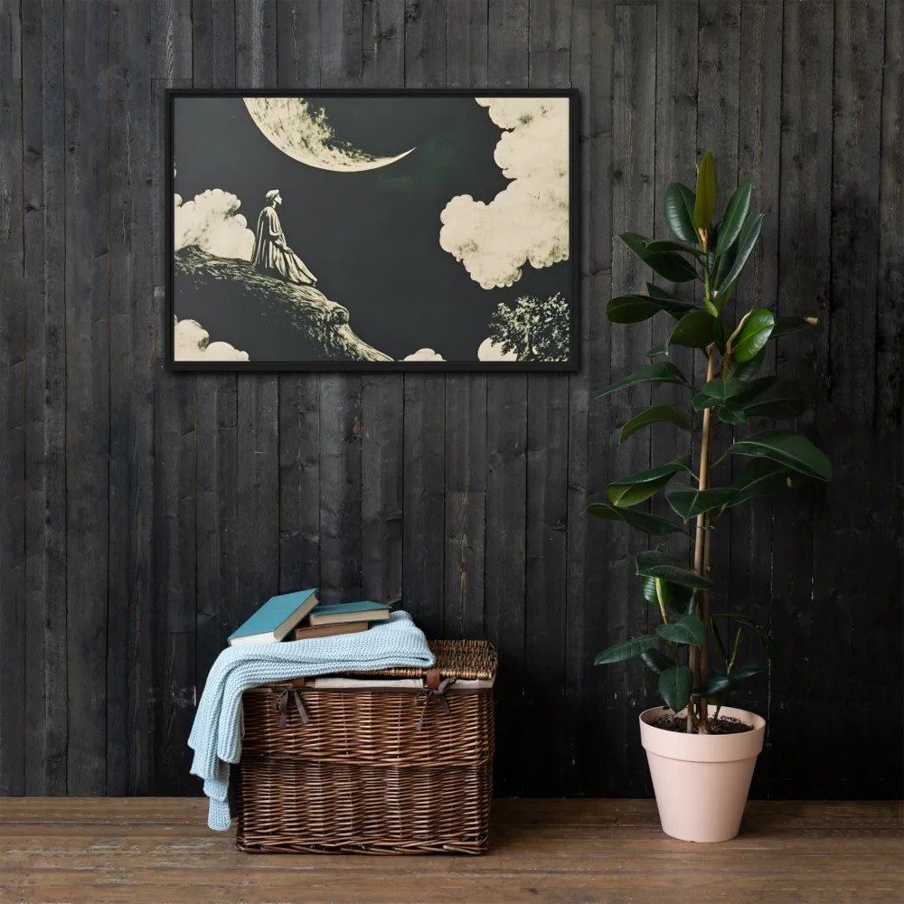 Whispers of the Moon | Canvas with Black Frame | 24″×36″