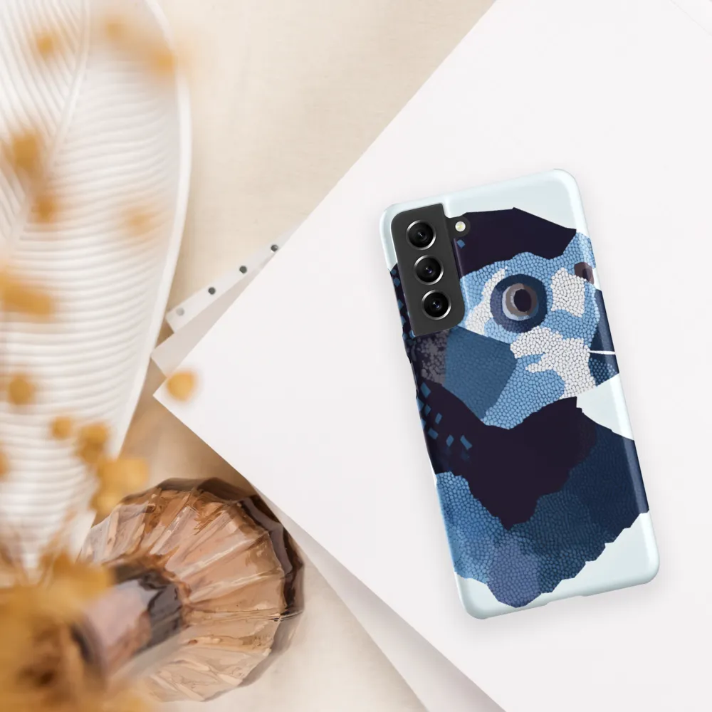 Abstract Avian Portrait in Blue
