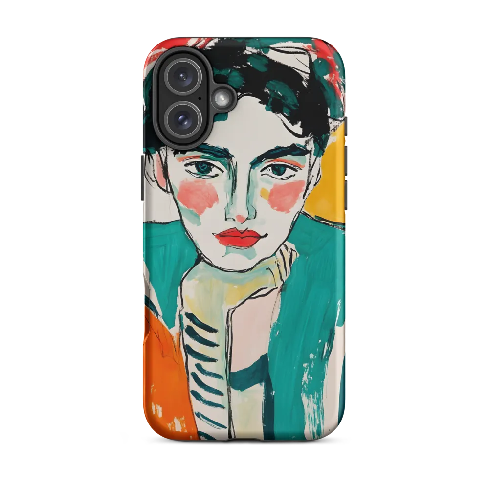 Contemplative Portrait in Bold Hues
