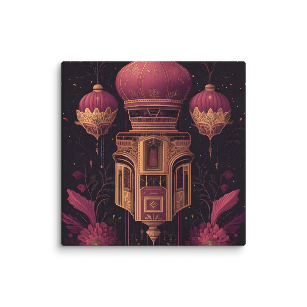Ornate Harmony: A Digital Floral Architecture | Canvas | 36″×36″