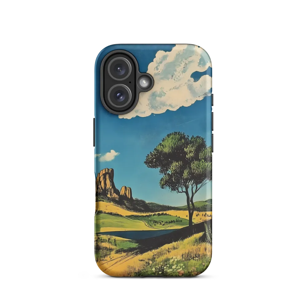 Serenity in Nature: A Realistic Landscape | Phone Case |  16 | Tough Case | Matte