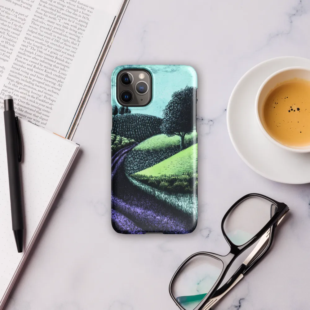 Winding Serenity: A Modern Landscape | Phone Case |  11 Pro | Snap Case | Glossy