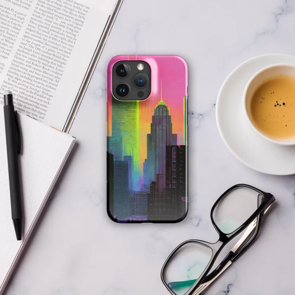 Neon Dreamscape: A Synthwave City | Phone Case |  16 Pro Max | Snap Case | Glossy