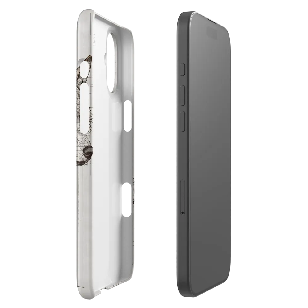 Geometric Harmony: The Essence of Wolves | Phone Case |  16 Plus | Snap Case | Matte