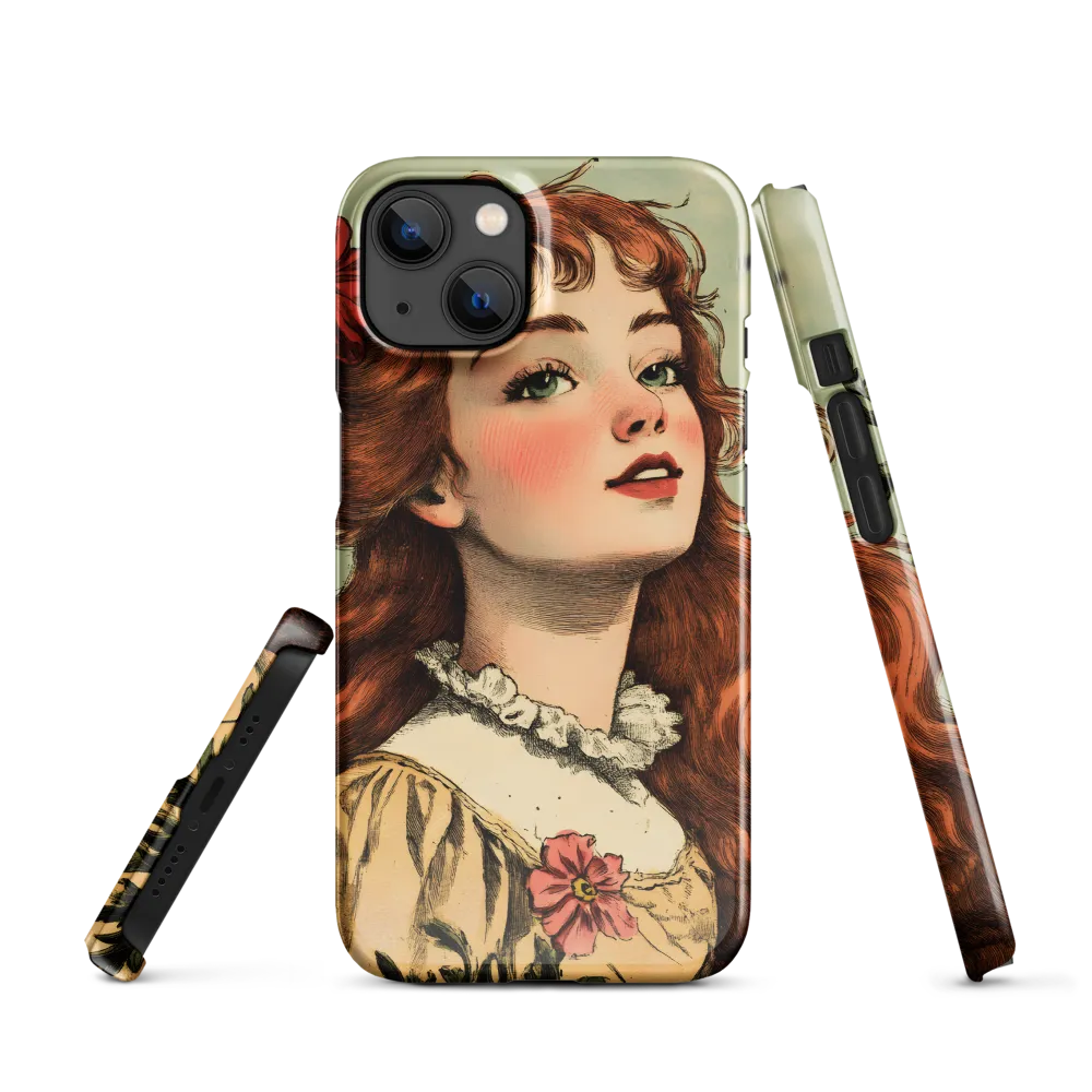 Whimsical Portrait of a Flower-Adorned Girl