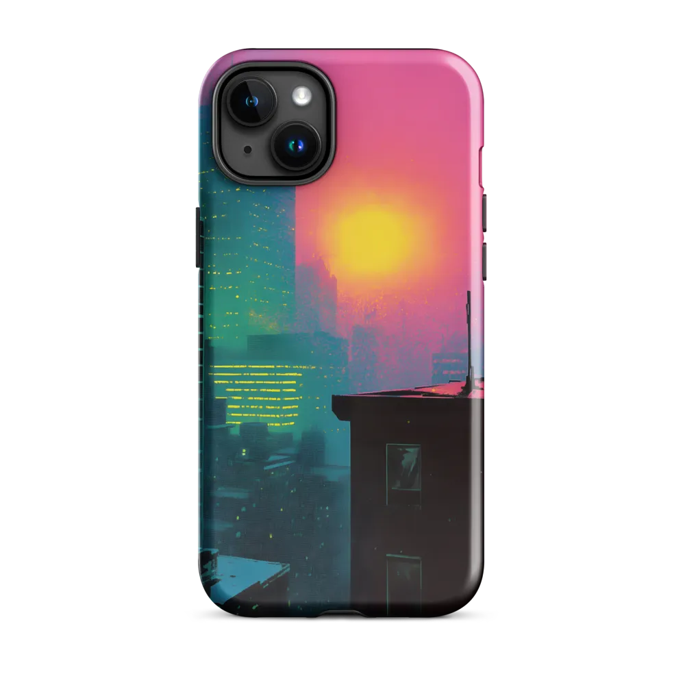 Neon Horizon | Phone Case |  15 Plus | Tough Case | Glossy