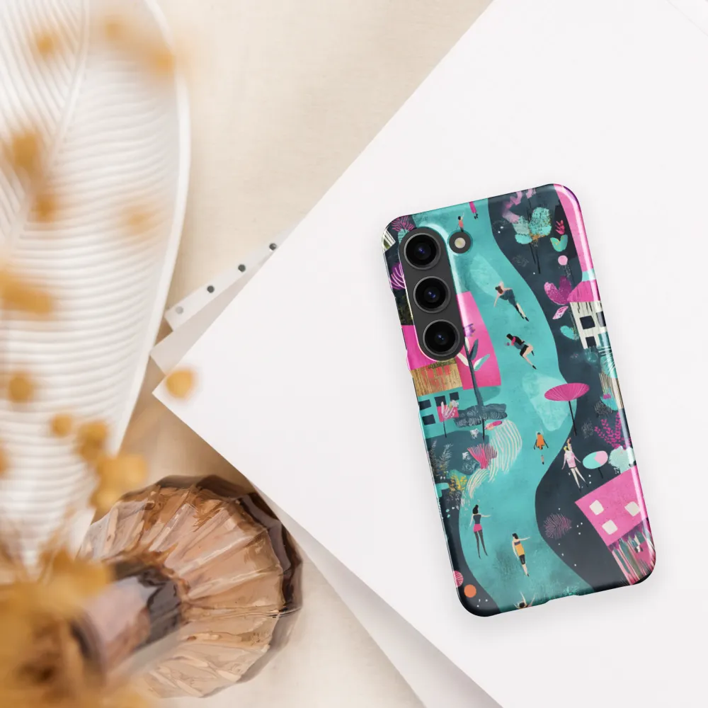 Whimsical Journey Through a Vibrant Landscape | Phone Case |  S23 | Snap Case | Glossy