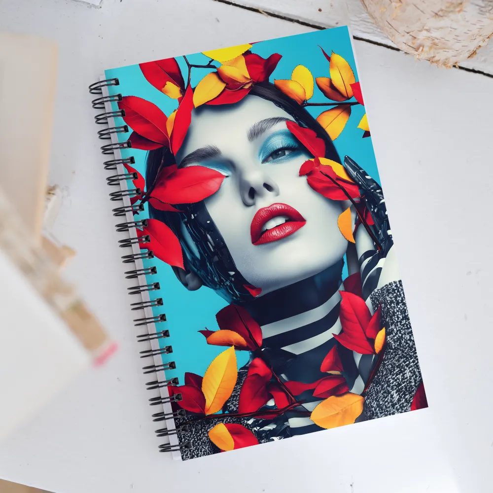 Futuristic Fusion: Nature Meets Technology | Spiral Notebook