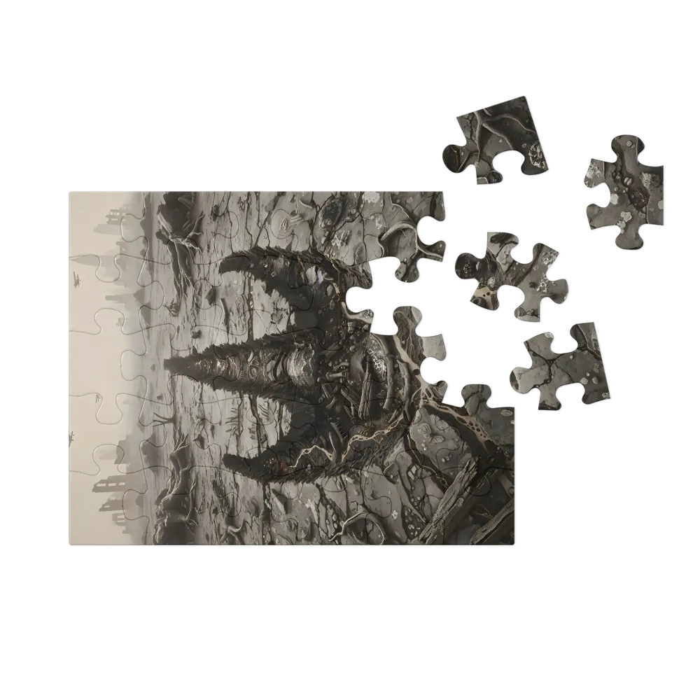Sepia Wasteland 
 Jigsaw Puzzle in Tin Box