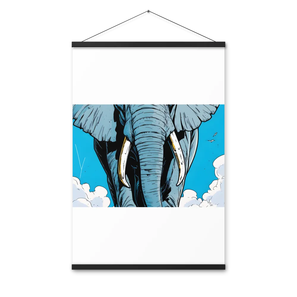 Majestic Presence: The Elephant | Poster With Black Wood Hanger | 24″×36″
