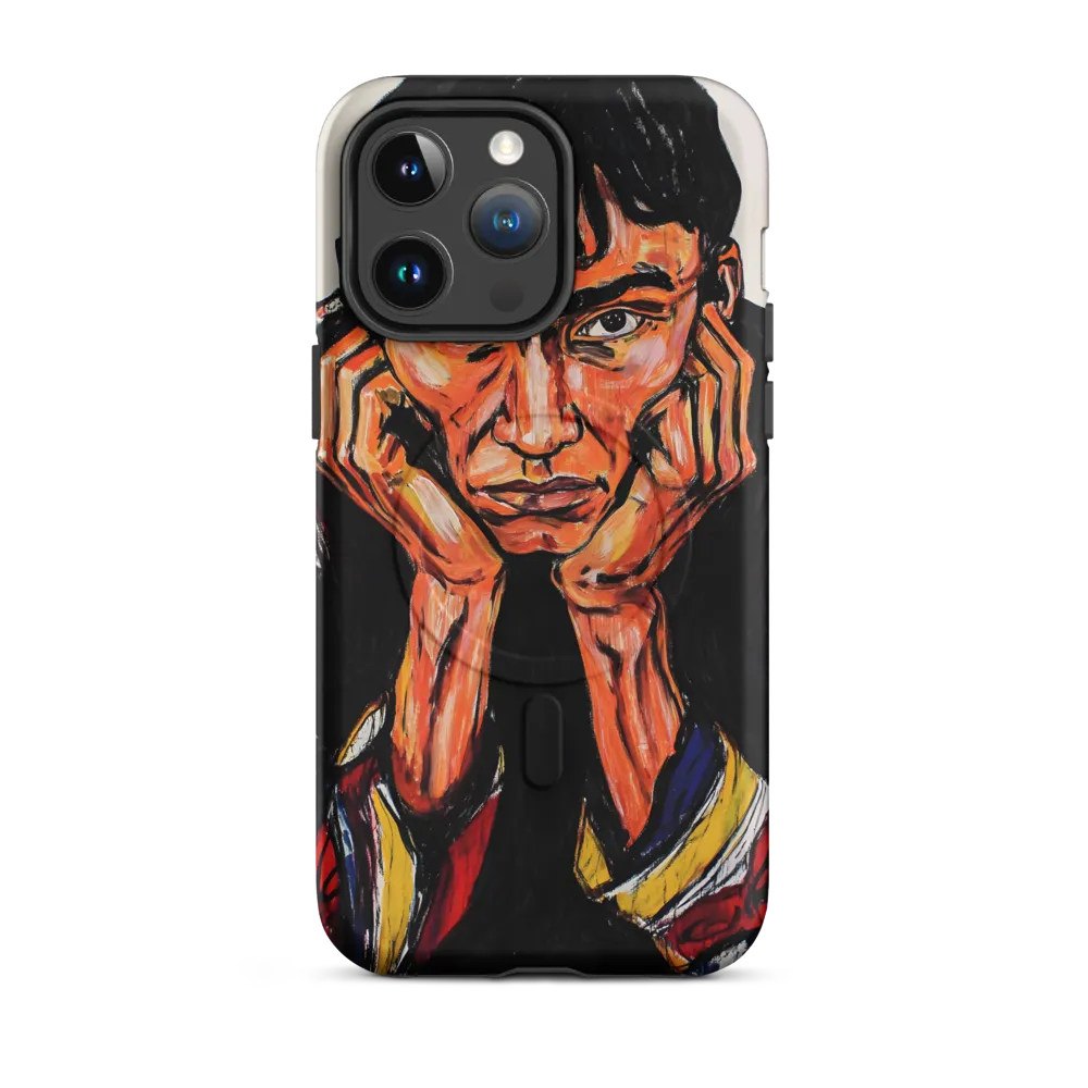 Contemplative Intensity: An Expressionist Portrait
