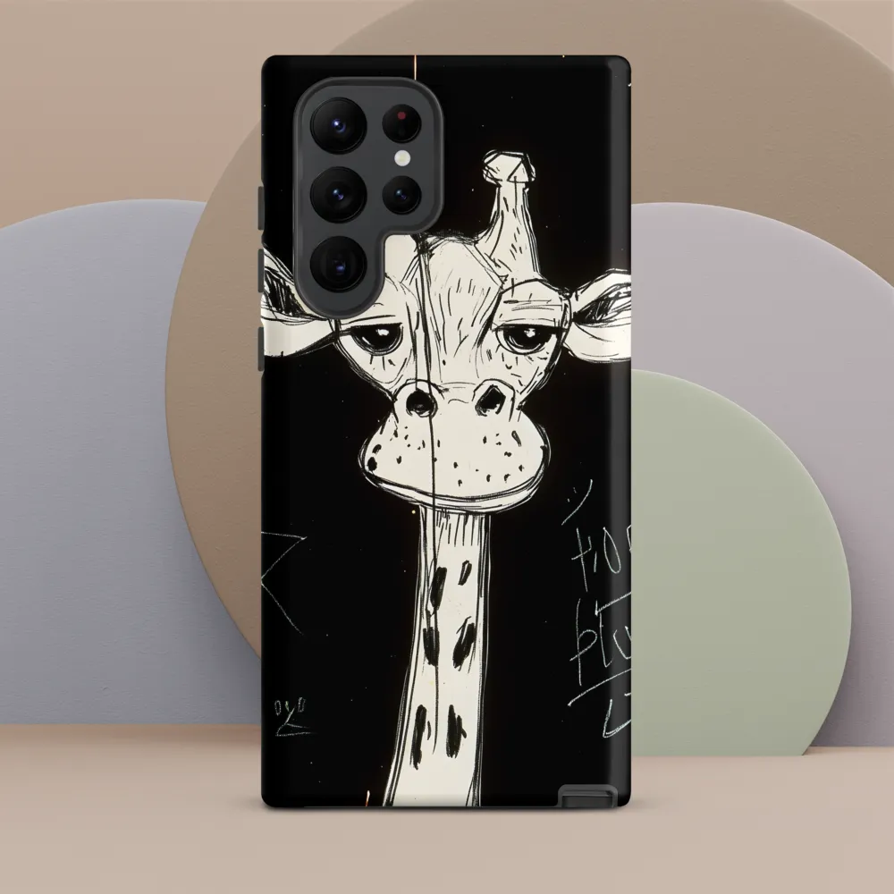 Whimsical Giraffe in Ink