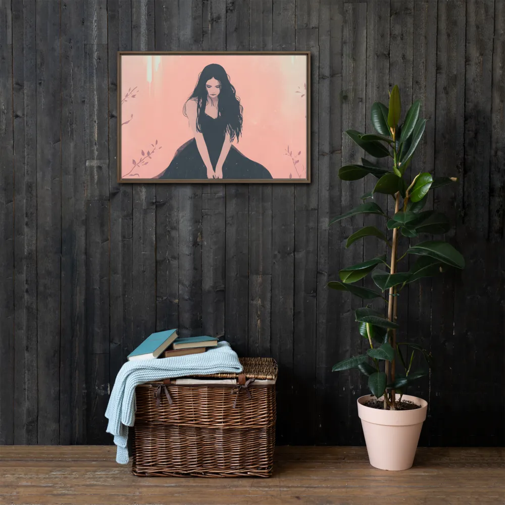 The Guardian of Solitude | Canvas with Brown Frame | 20″×30″