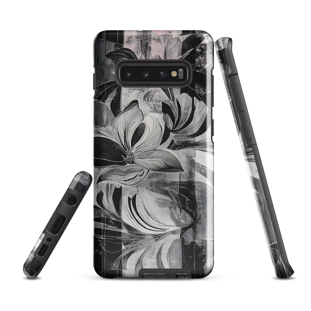 Floral Fusion in Monochrome | Phone Case |  S10 Plus | Tough Case | Glossy