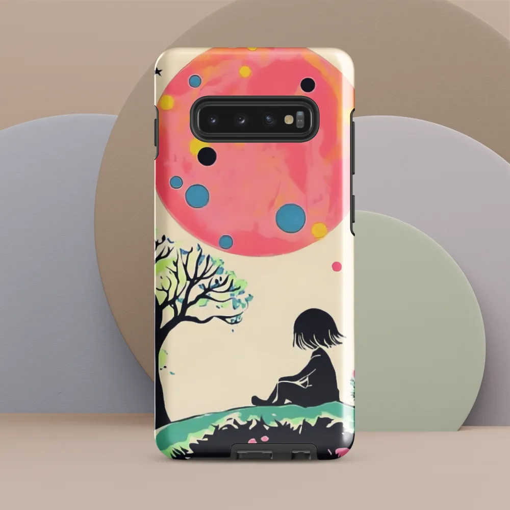 Gazing at the Pink Moon | Phone Case |  S10 Plus | Tough Case | Glossy