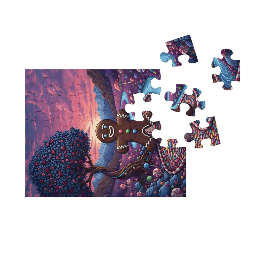 Gingerbread Sunset 
 Jigsaw Puzzle in Tin Box