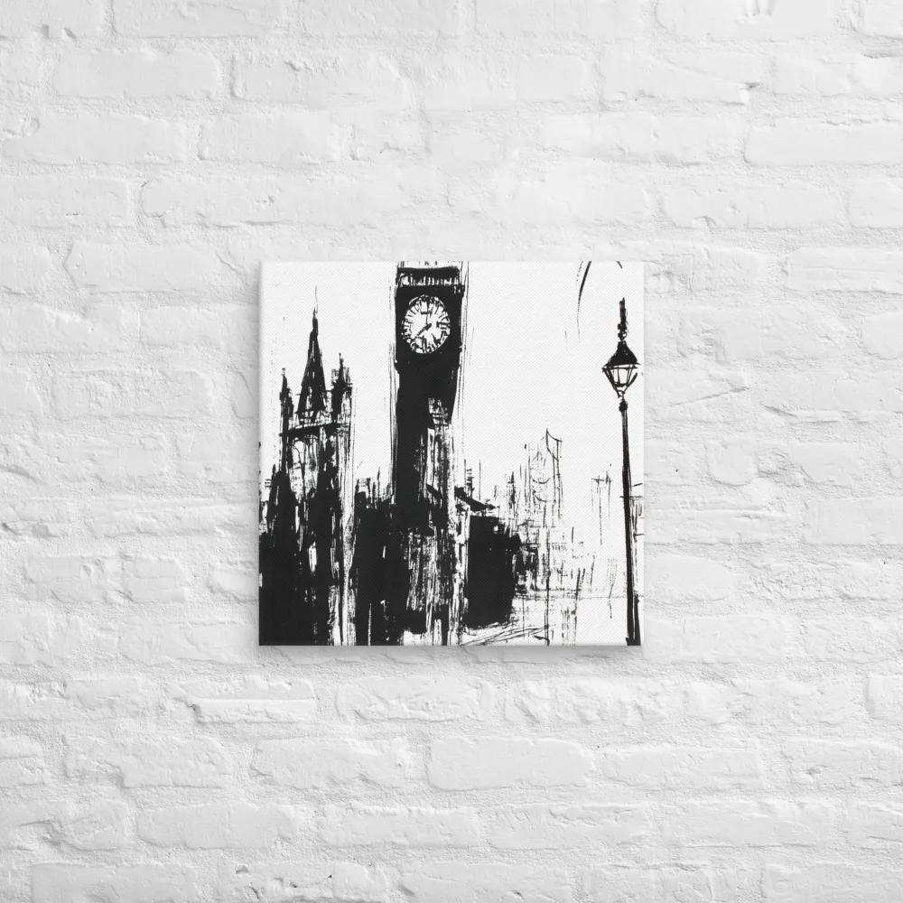 Clock Tower in Motion | Canvas | 20″×20″