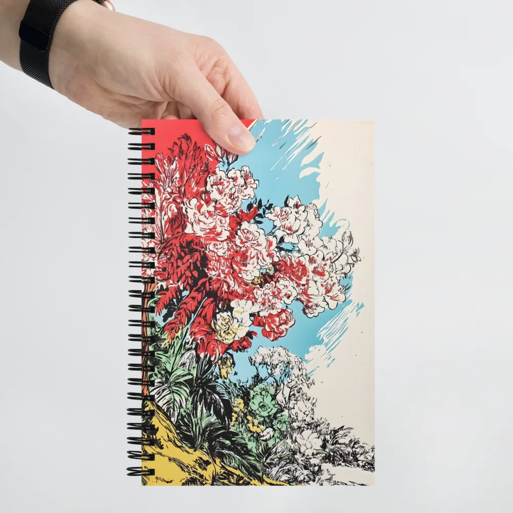 Floral Symphony in Bold Colors | Spiral Notebook