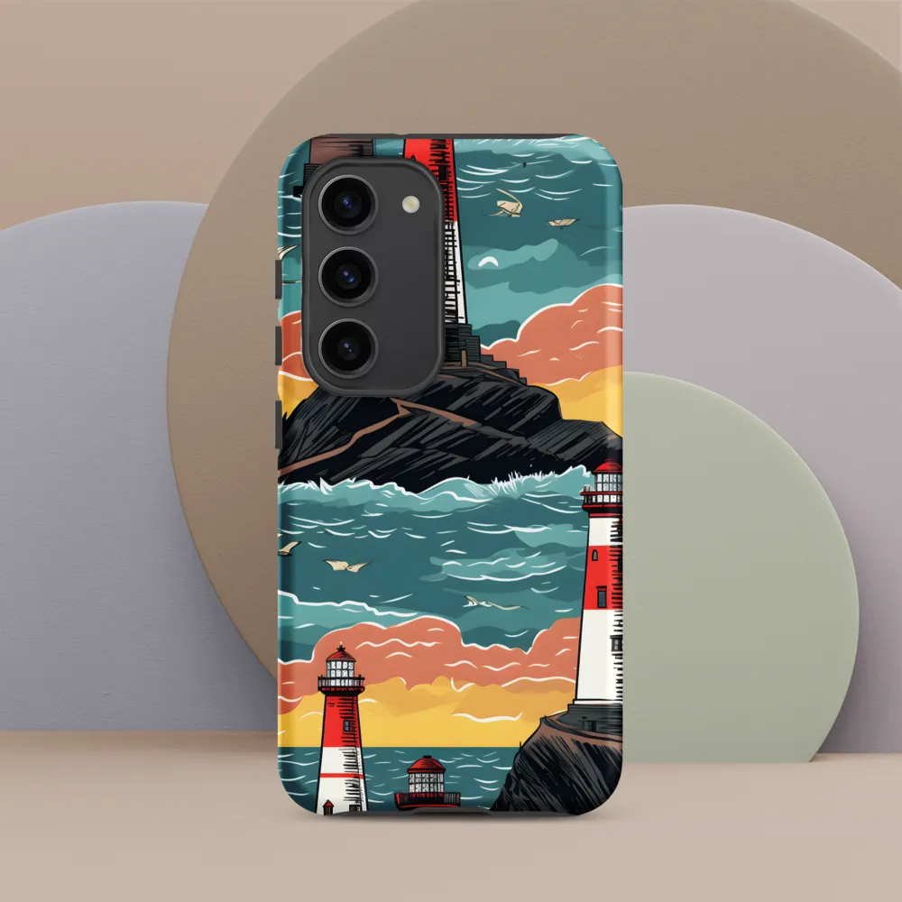 Lighthouses in a Whimsical Ocean