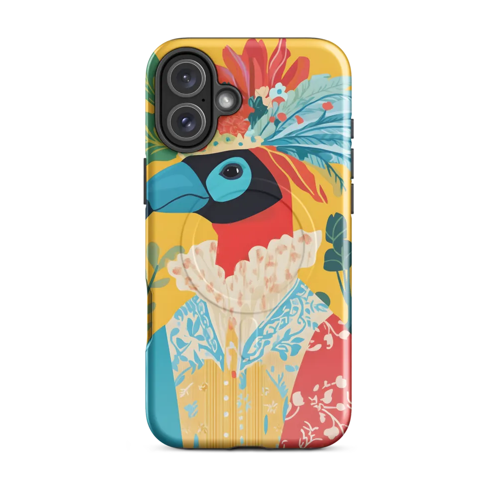 The Regal Parrot: A Celebration of Color | Phone Case |  16 Plus | MagSafe® Tough Case | Glossy