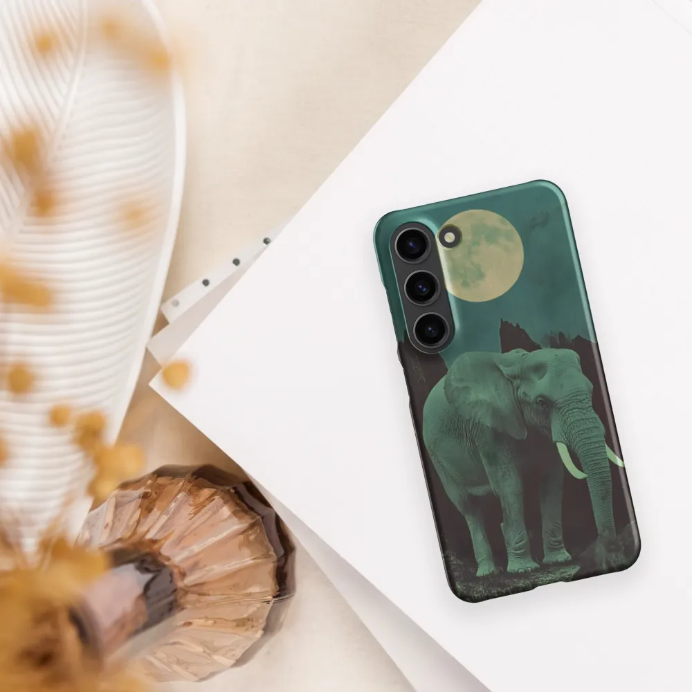 Ethereal Presence: Elephant Under a Full Moon