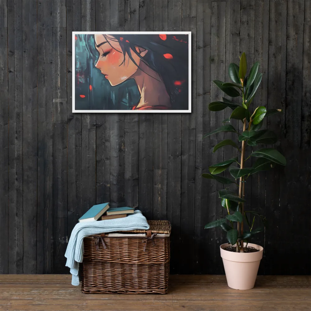 Whispers of Melancholy | Canvas with White Frame | 20″×30″