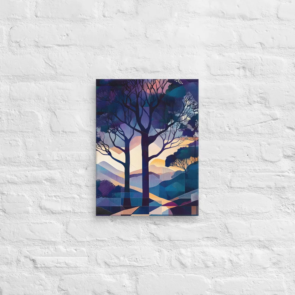Tranquil Geometry: A Journey Through Color | Canvas | 12″×16″