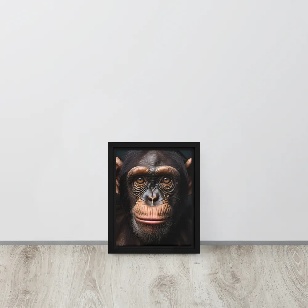 Whispers of Curiosity | Canvas with Black Frame | 8″×10″
