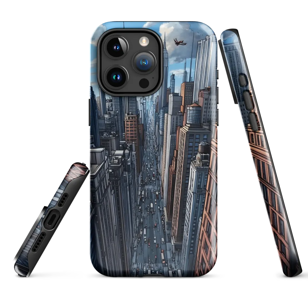 Skyline Symphony: A City in Motion | Phone Case |  15 Pro Max | Tough Case | Glossy