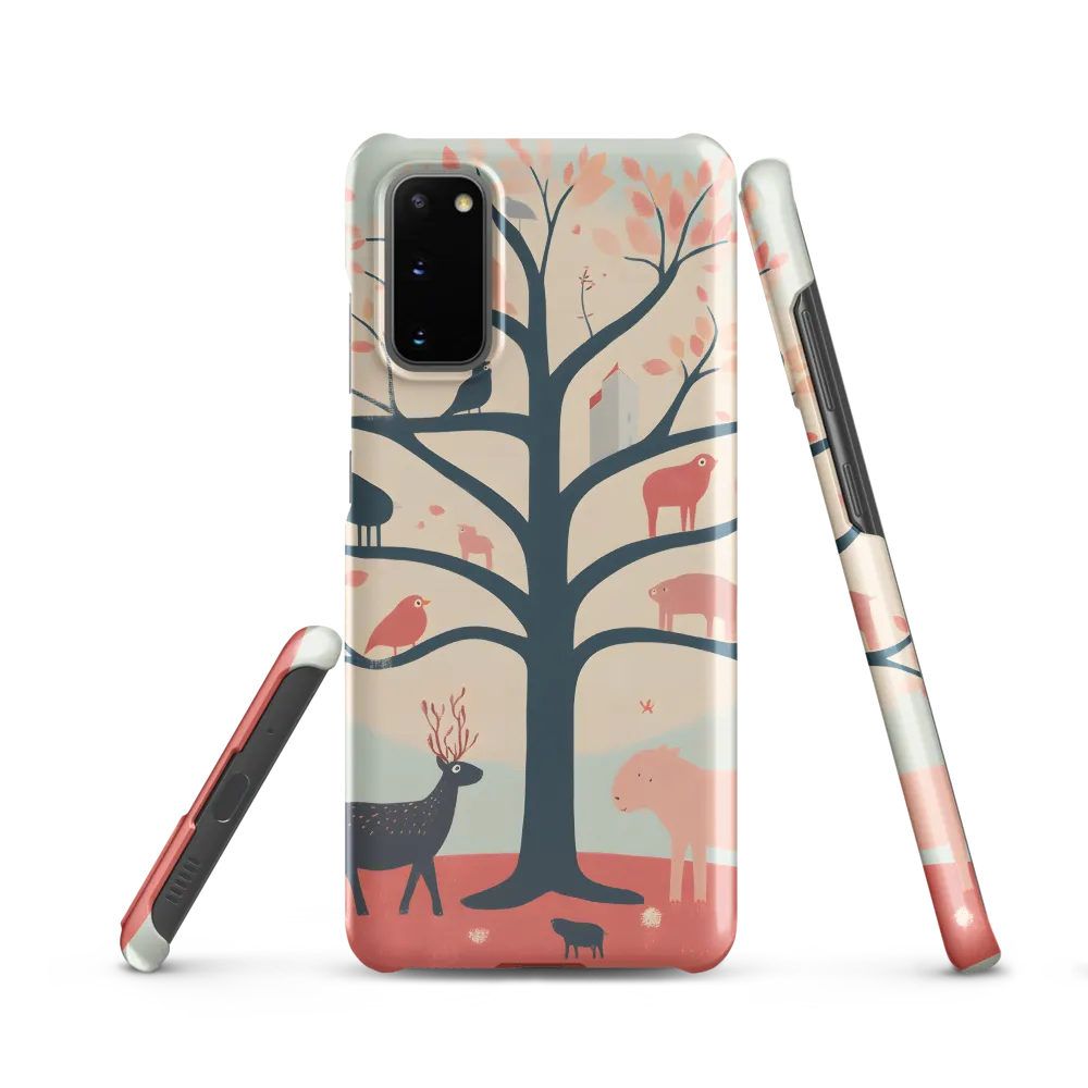 Whimsical Tree with Playful Creatures