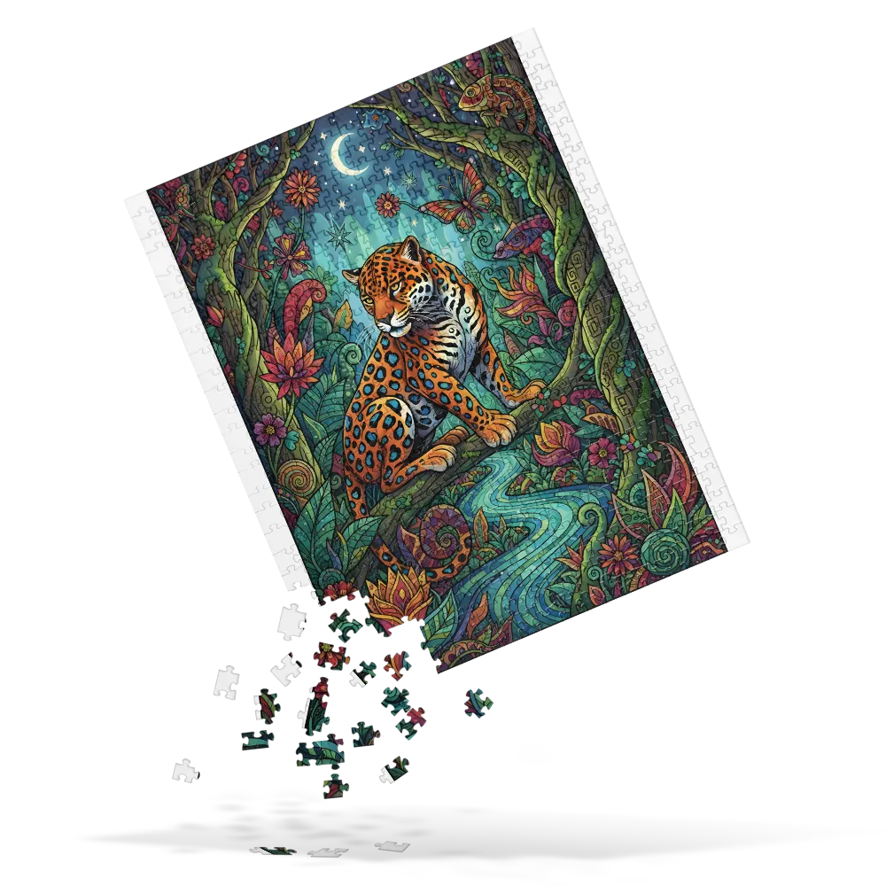 Moonlit Jaguar 
 Jigsaw Puzzle