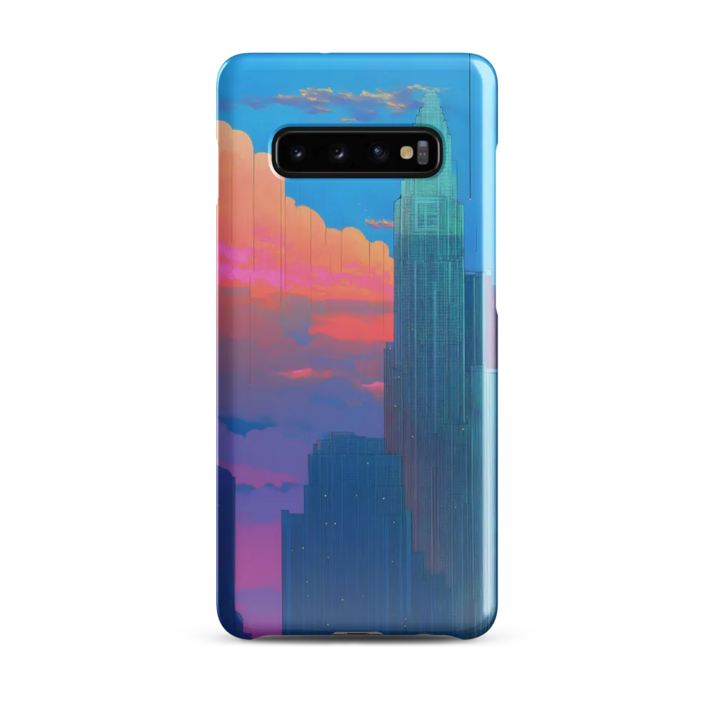 Twilight Reflections: A Digital Cityscape | Phone Case |  S10 Plus | Snap Case | Glossy