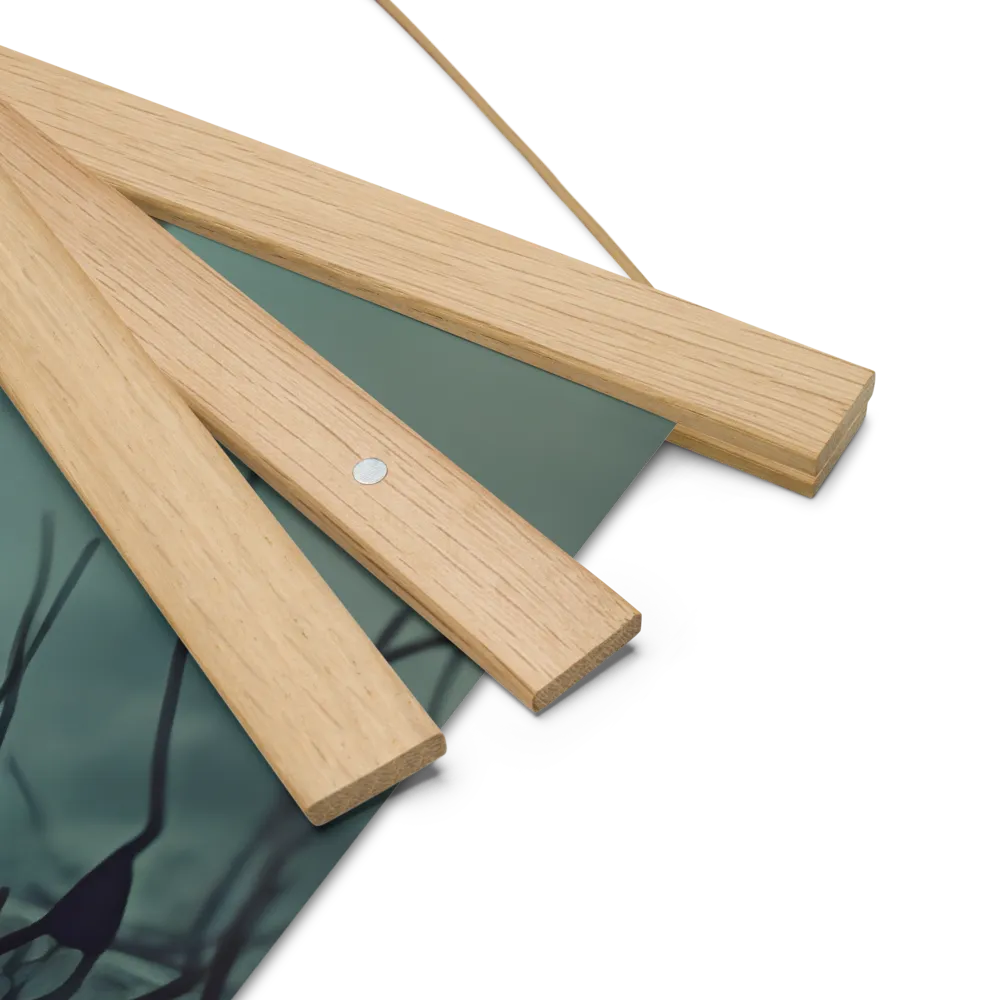 Whispers of the Avian Realm | Poster With Oak Wood Hanger | 18″×18″