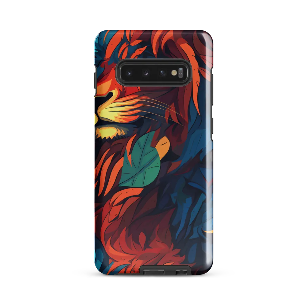 Harmony of Strength: The Lion and Nature | Phone Case |  S10 Plus | Tough Case | Glossy