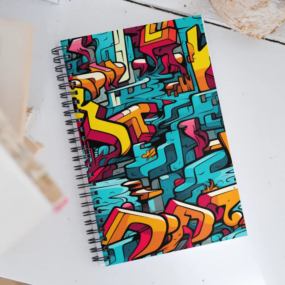 Urban Flow: A Graffiti Odyssey | Spiral Notebook