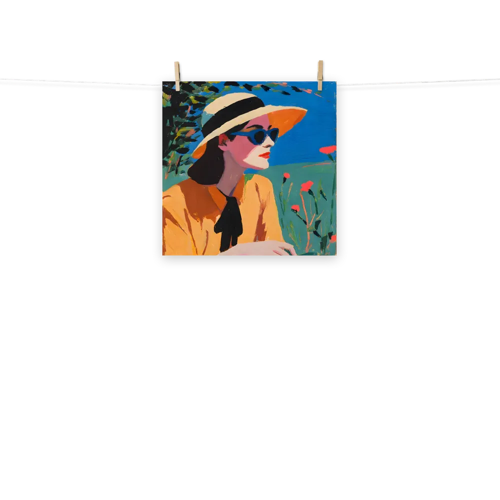 Woman in Sunhat 
 Poster | 18″x 18″