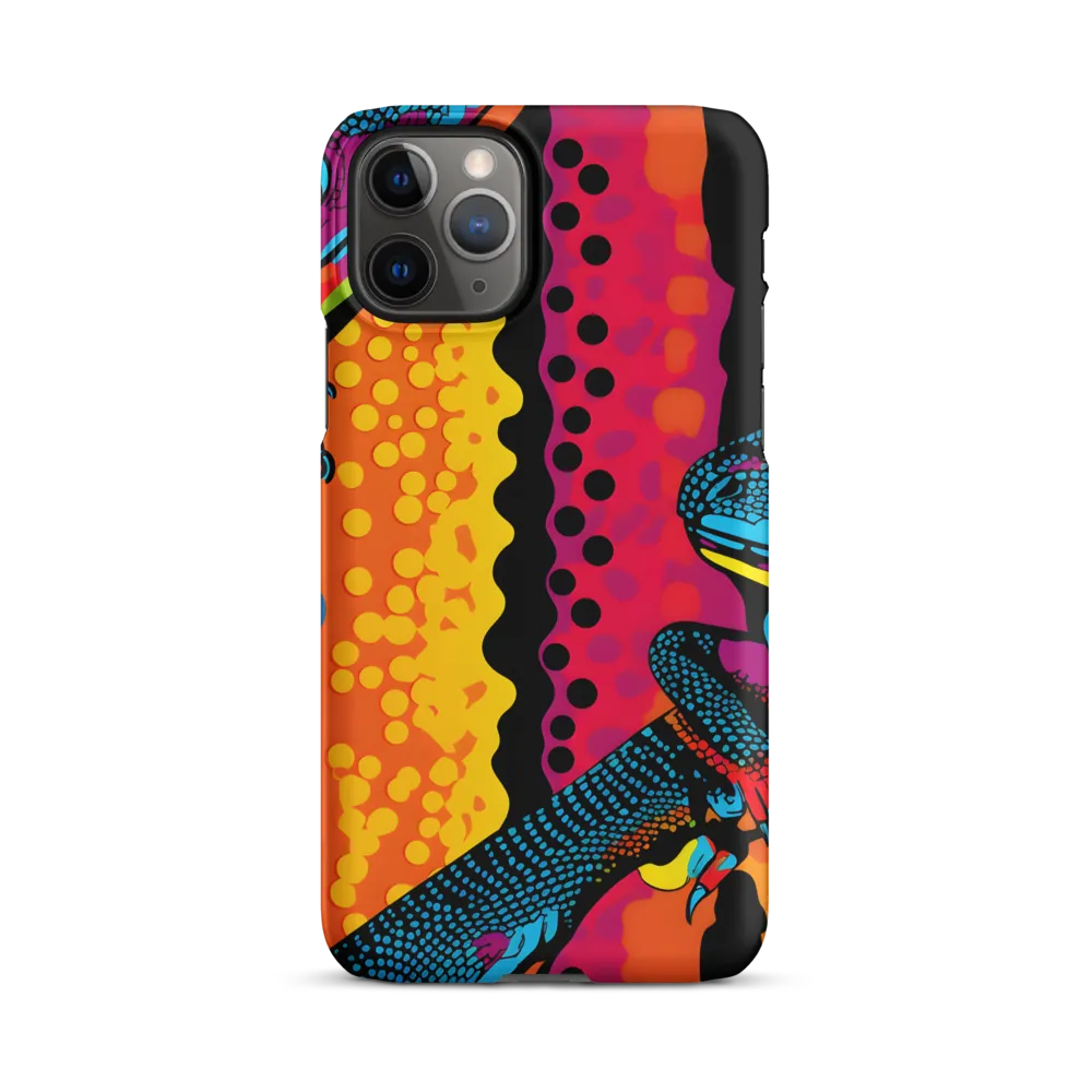 Colorful Encounters: The Playful Geckos | Phone Case |  11 Pro | Snap Case | Matte