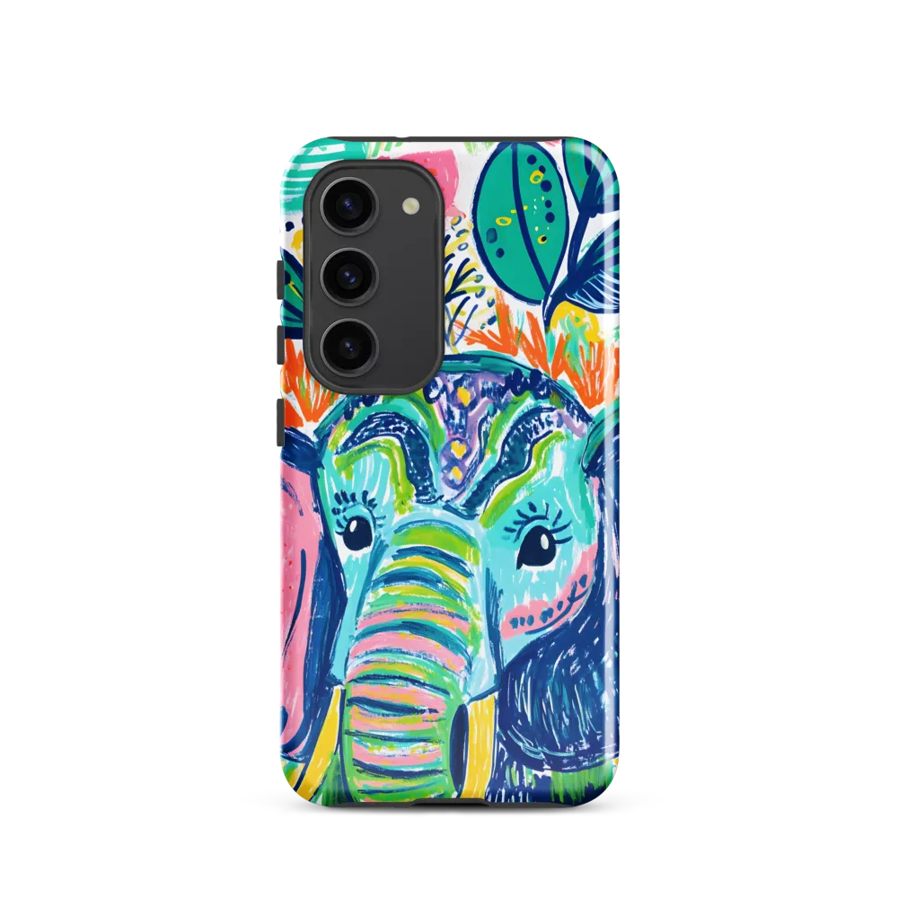 Whimsical Elephant Portrait | Phone Case |  S23 | Tough Case | Glossy