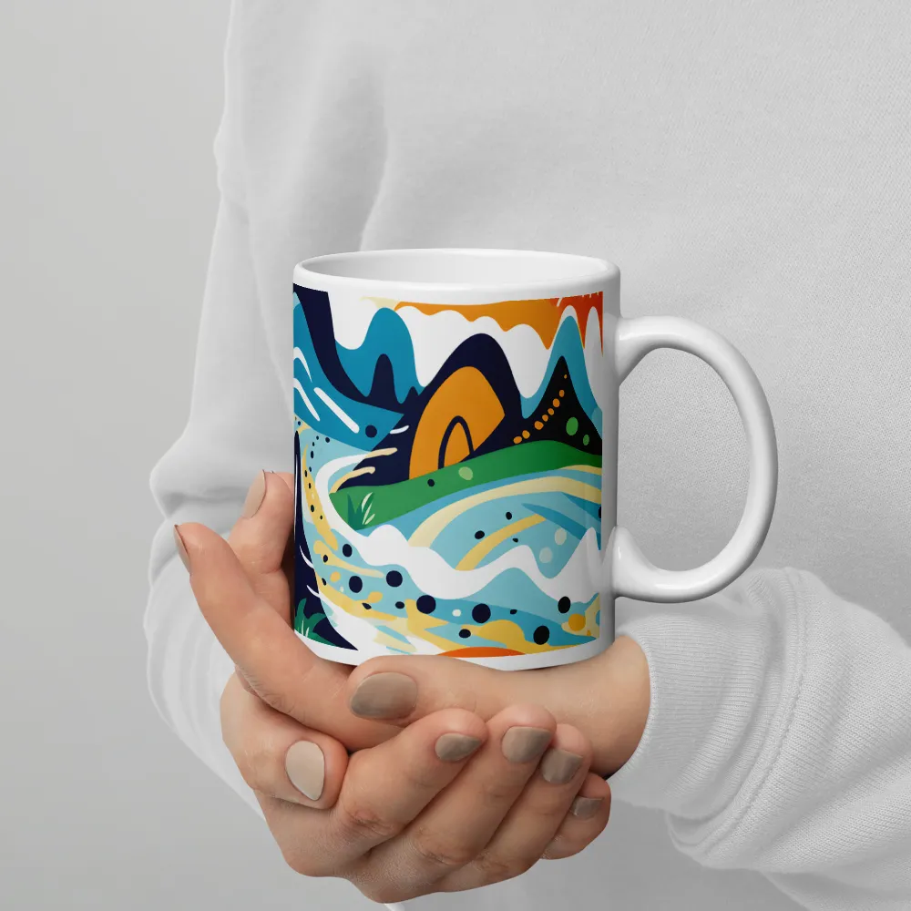 Abstract Tropical Landscape | Mugs | Multiple Sizes & Colors