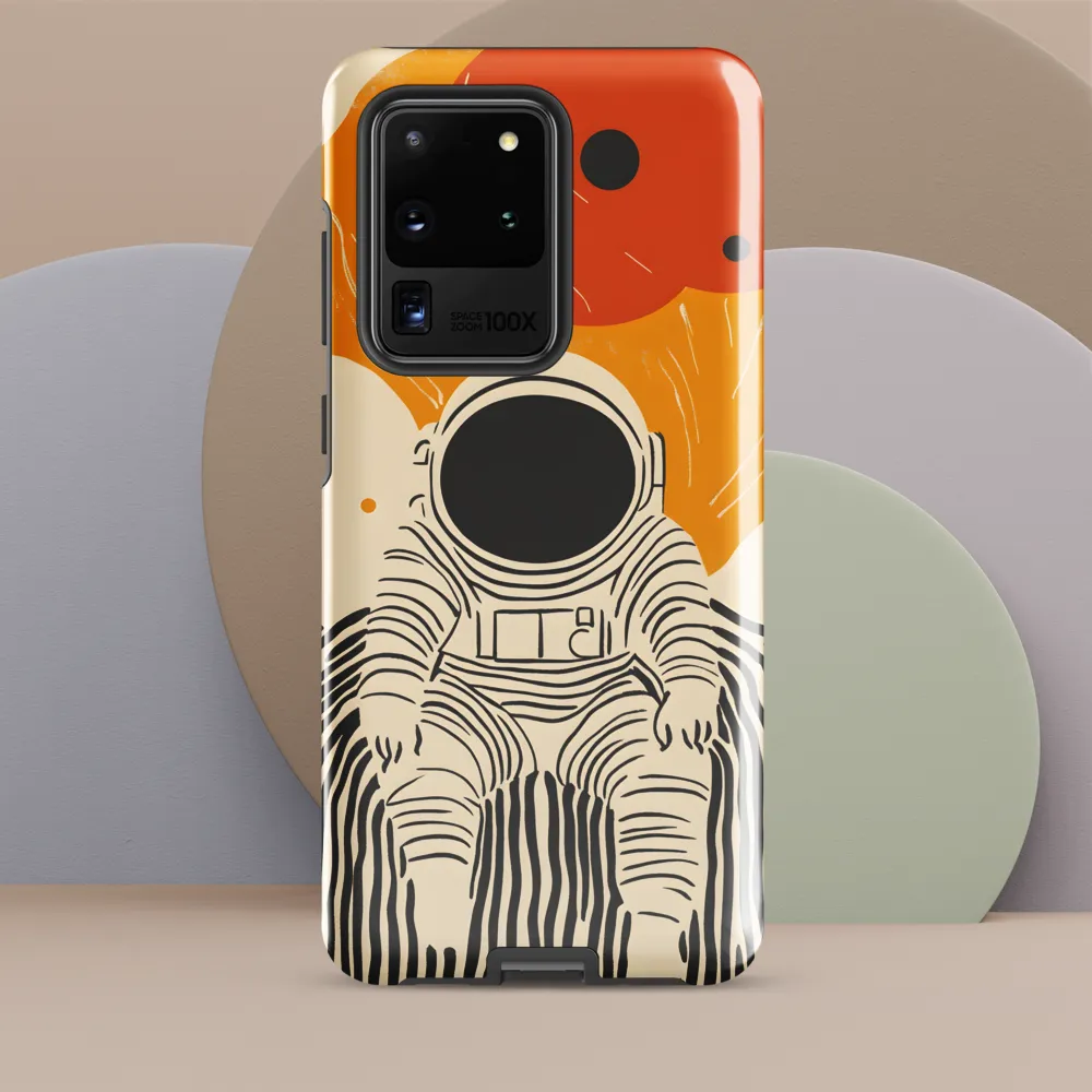 Astronaut in Cosmic Thoughts | Phone Case |  S20 Ultra | Tough Case | Glossy