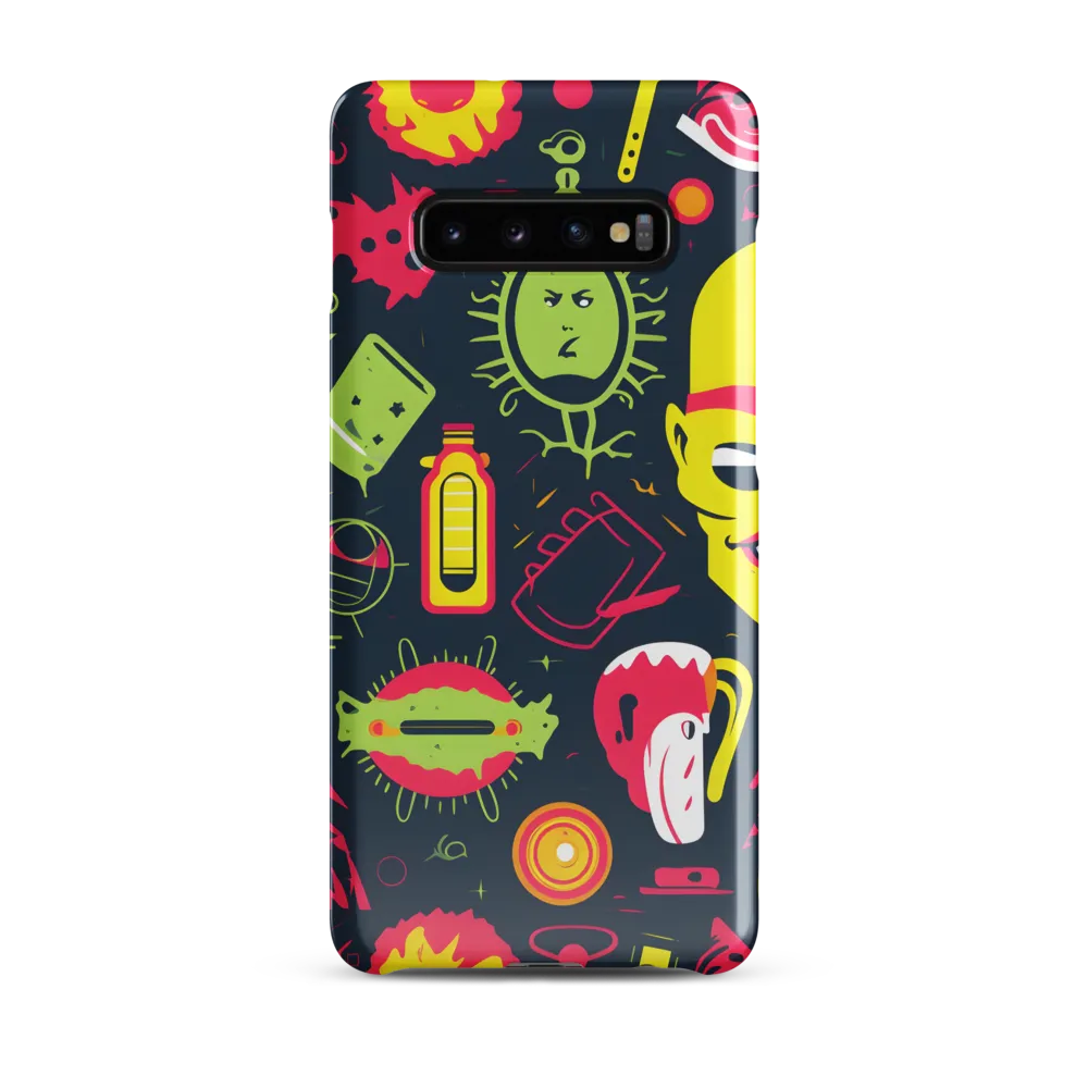 Neon Revelry: A Quirky Exploration of Modern Pop Art | Phone Case |  S10 Plus | Snap Case | Glossy