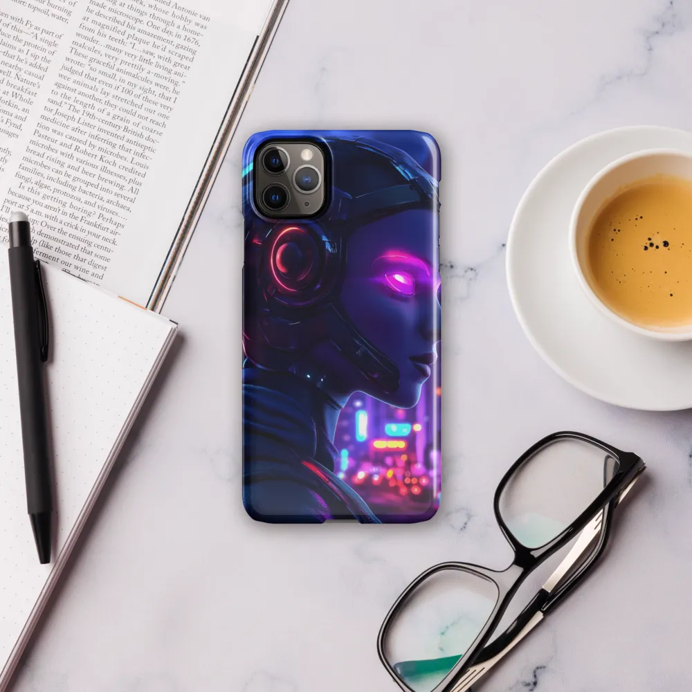 Neon Dreams: A Cyborg's Mystique | Phone Case |  11 Pro Max | Snap Case | Glossy