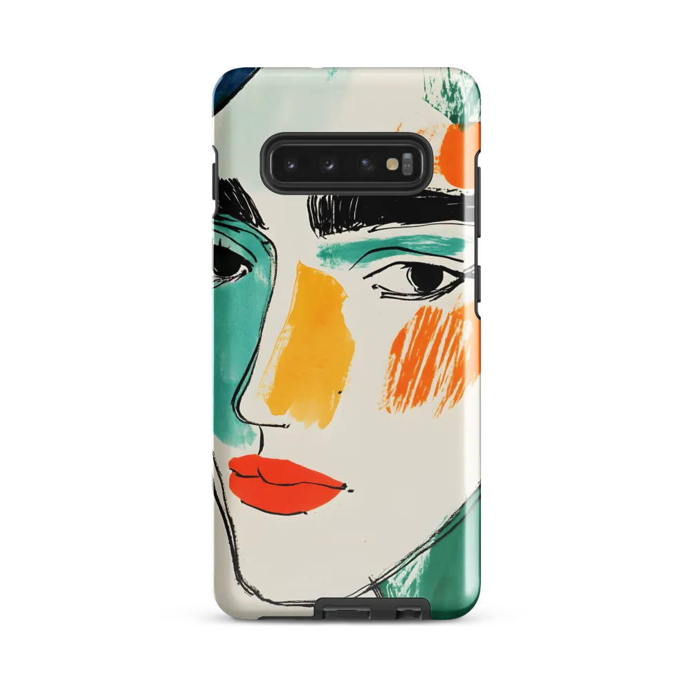 Contemporary Line Portrait | Phone Case |  S10 Plus | Tough Case | Glossy