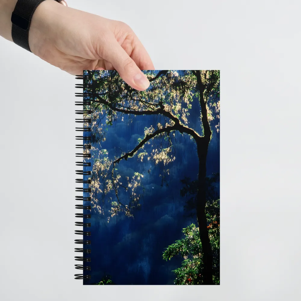 Whispers of Nature: The Silhouette of Serenity | Spiral Notebook