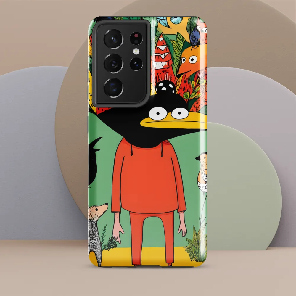 Whimsical Encounter in a Colorful Jungle