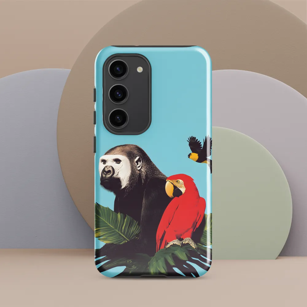 Tropical Harmony: A Celebration of Wildlife | Phone Case |  S23 | Tough Case | Glossy