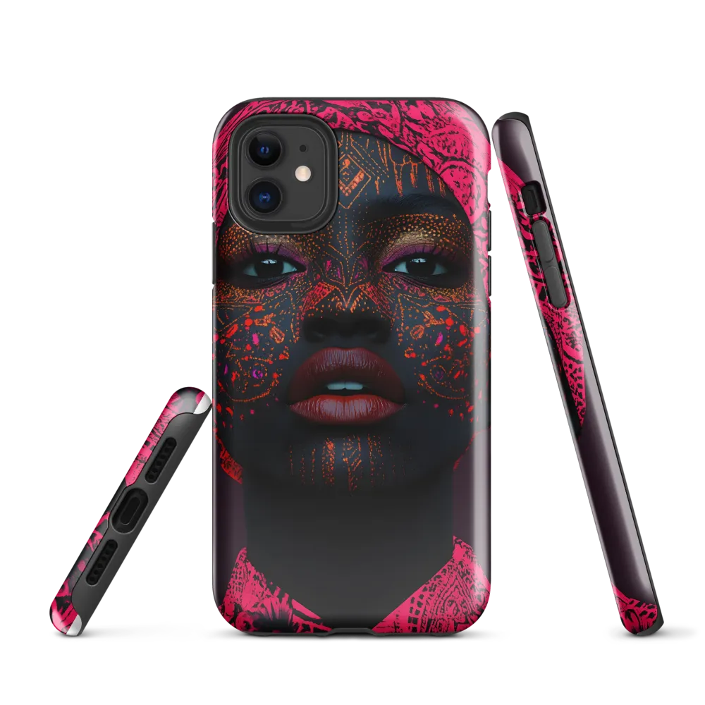 Neon Adornments: A Portrait of Cultural Expression